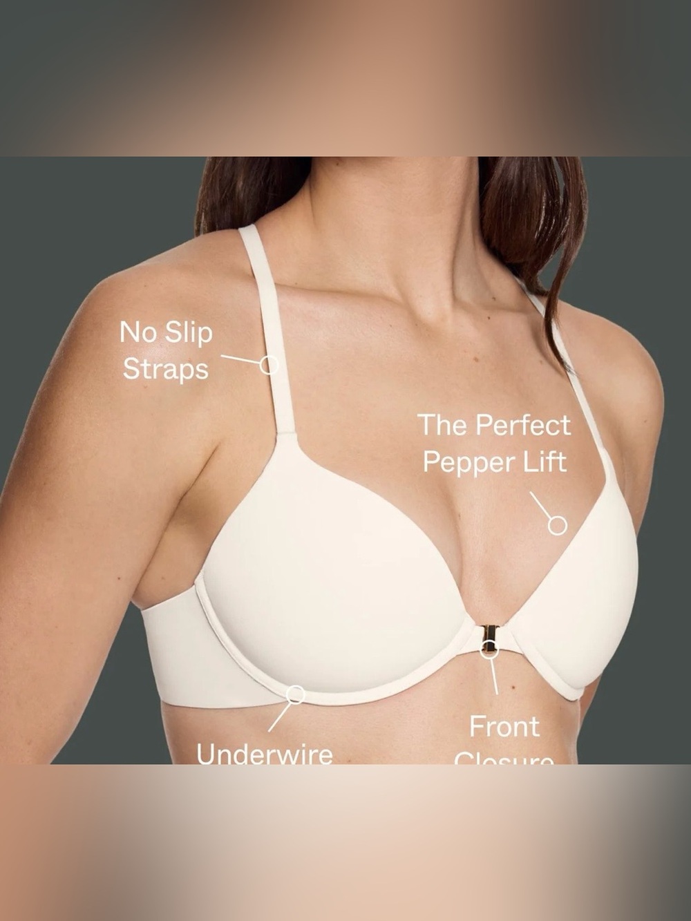 Pepper Black T-Back Push-Up Bra, 36A - Picture 8 of 9